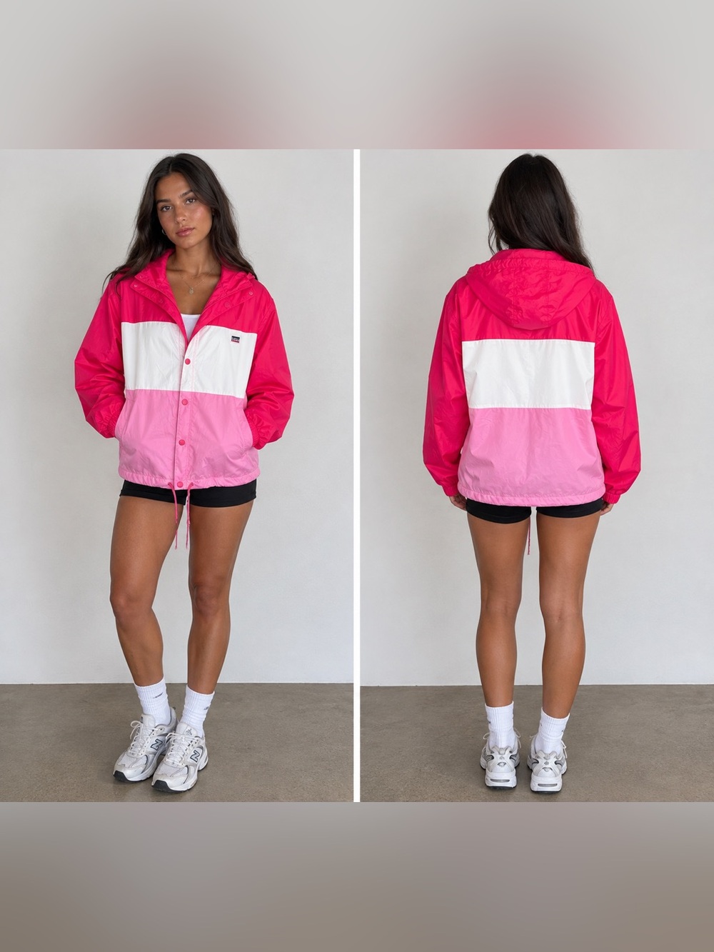 Levi's Pink and Magenta Colorblock Windbreaker Jacket